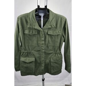 The Normal Brand Women's Gorpcore Army Green Four Pocket Field Jacket, Large